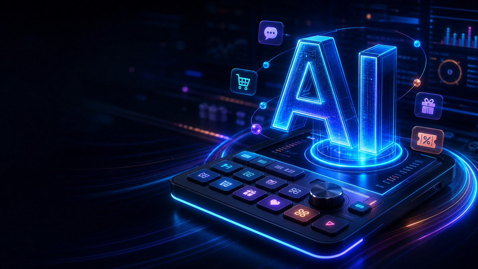 AI 直播中控键盘视觉图
